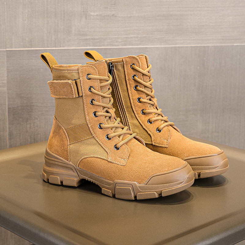 Women'S Fashion Hiking Boots - Damskie buty ze skóry naturalnej na
