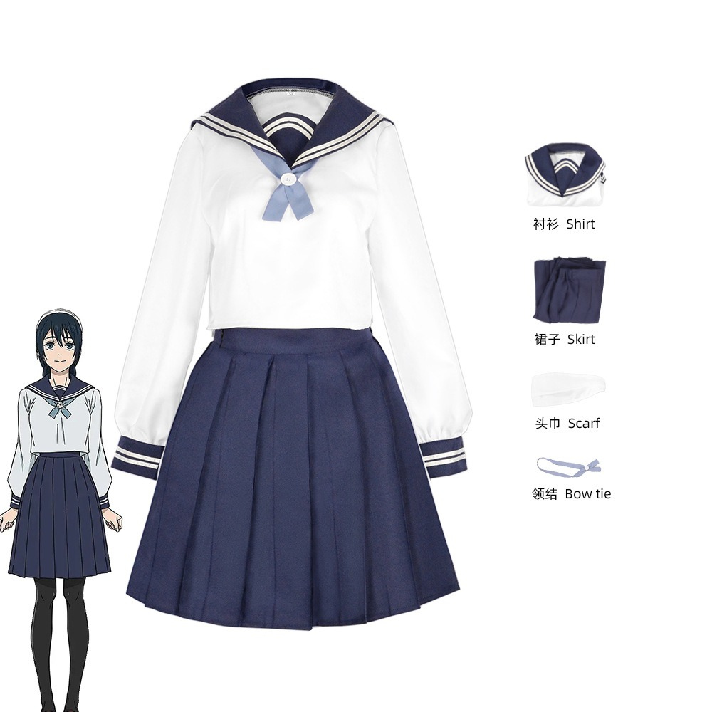 Pleated Skirt Women - Kostium Cosplay Amanai Riko Jujutsu Kaisen,