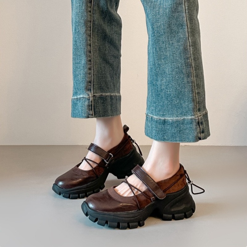 Women'S Fashion Walking Shoes - Nowe Retro Baletki Mary Jane Modne