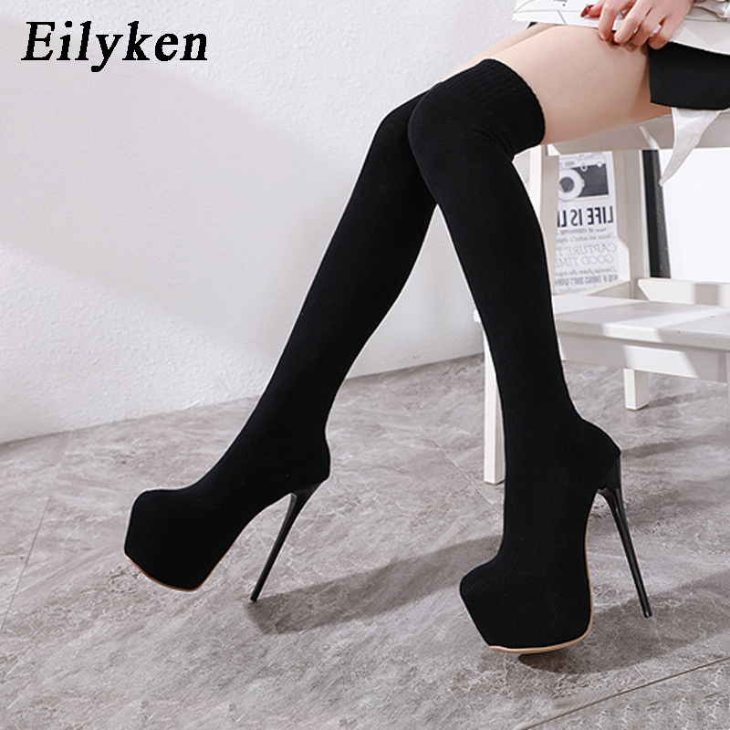 Women'S Fashion Socks - Eilyken Fashion Platform Stretch Fabric Over