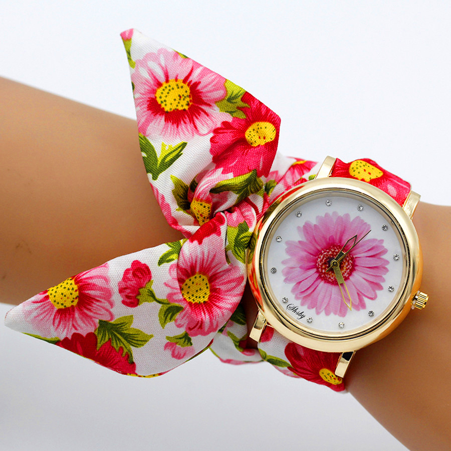 Women'S Fashion From The 60S - Shsby unikatowy damski zegarek z tkaniny