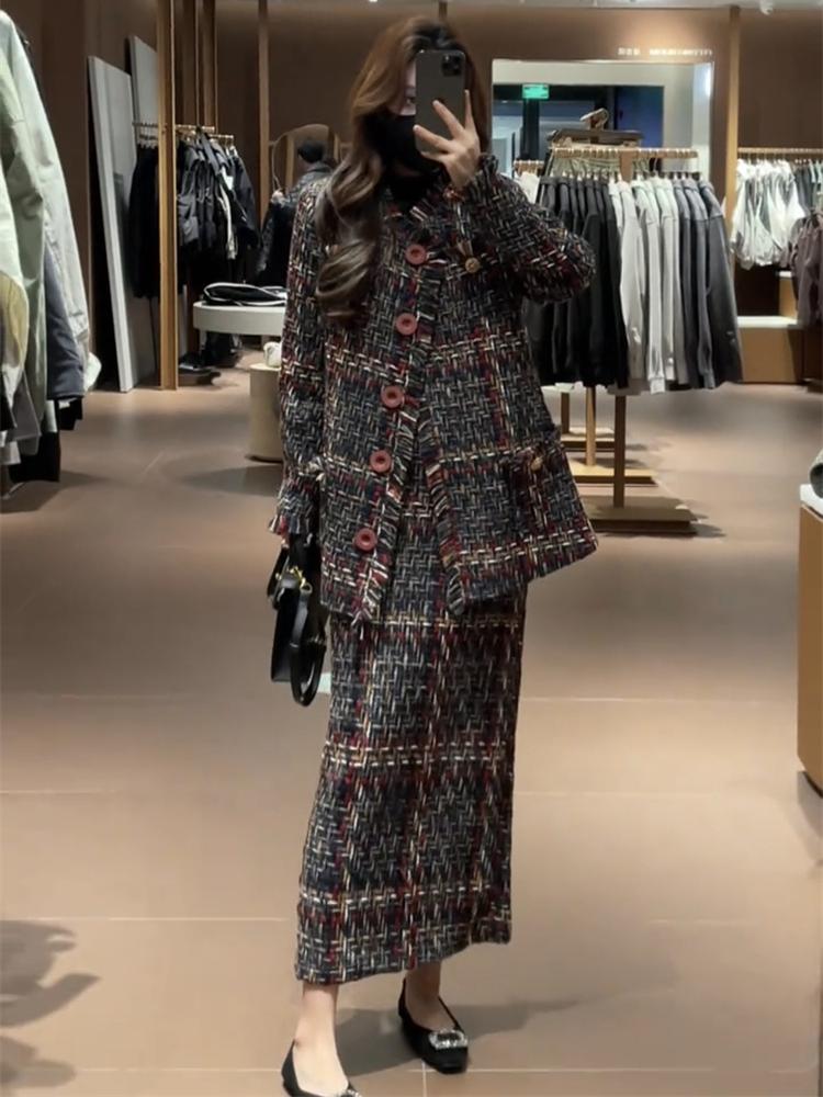Women'S Fashion Essentials - Zimowy nowy damski zestaw: elegancki płaszcz