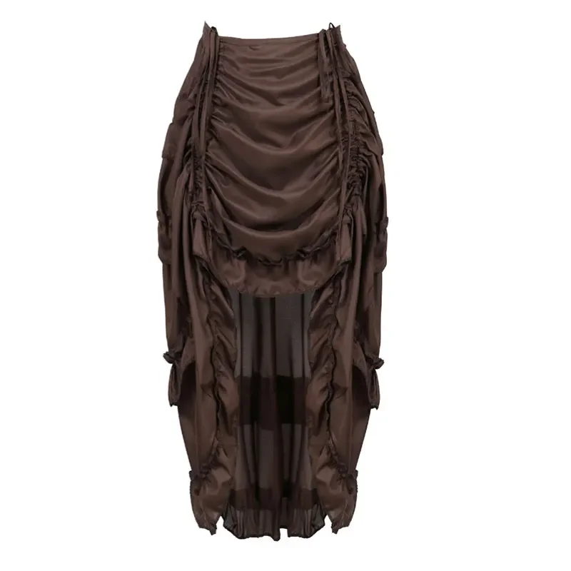 Pleated Skirt Women - Spódnice steampunk damskie gotyckie nieregularne marszczone