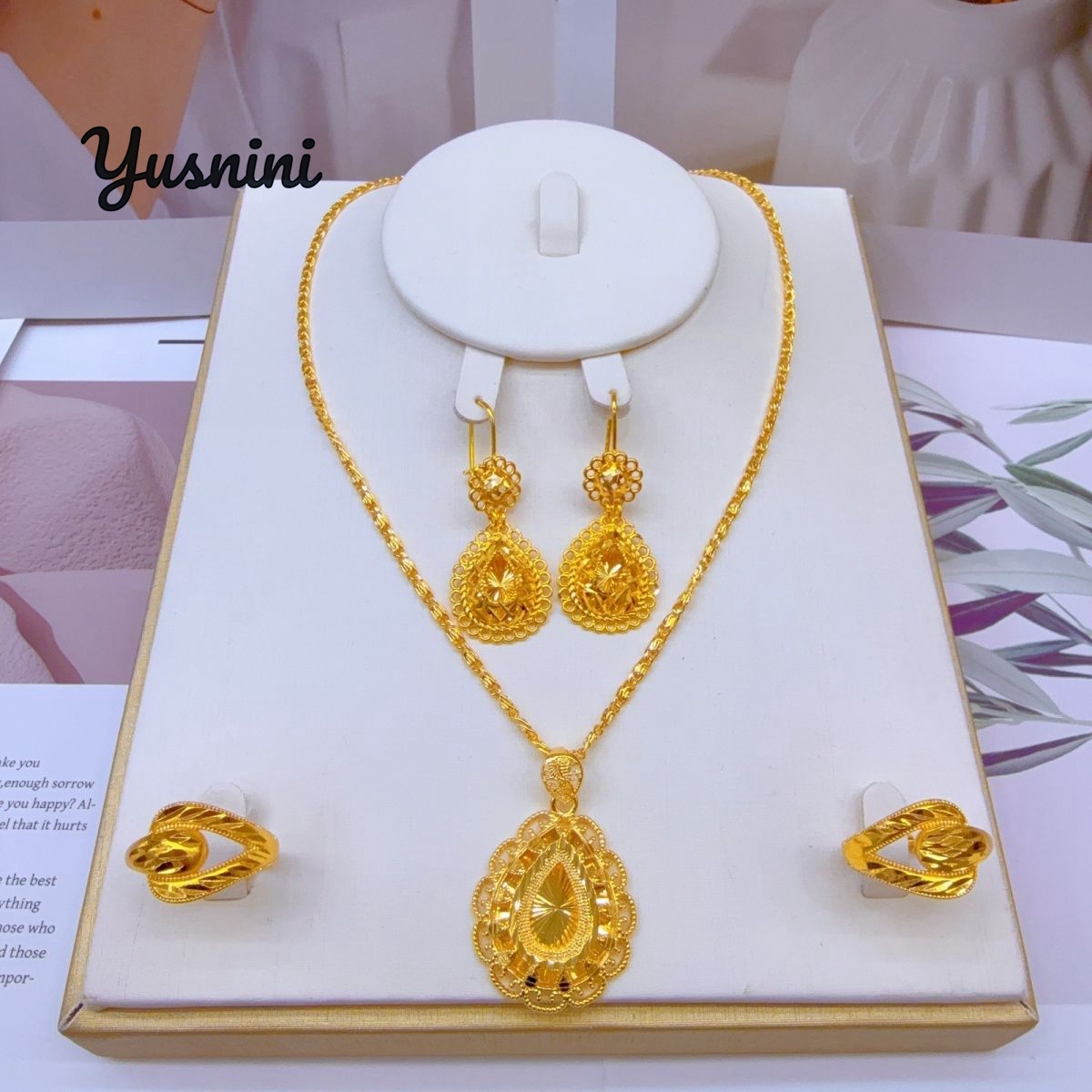 Women'S Fashion Rings Gold - Modny europejski zestaw biżuterii dla par