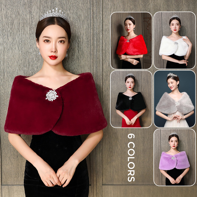 Women'S Fashion Essentials - Damski szal ślubny peleryna ślubna sztuczne