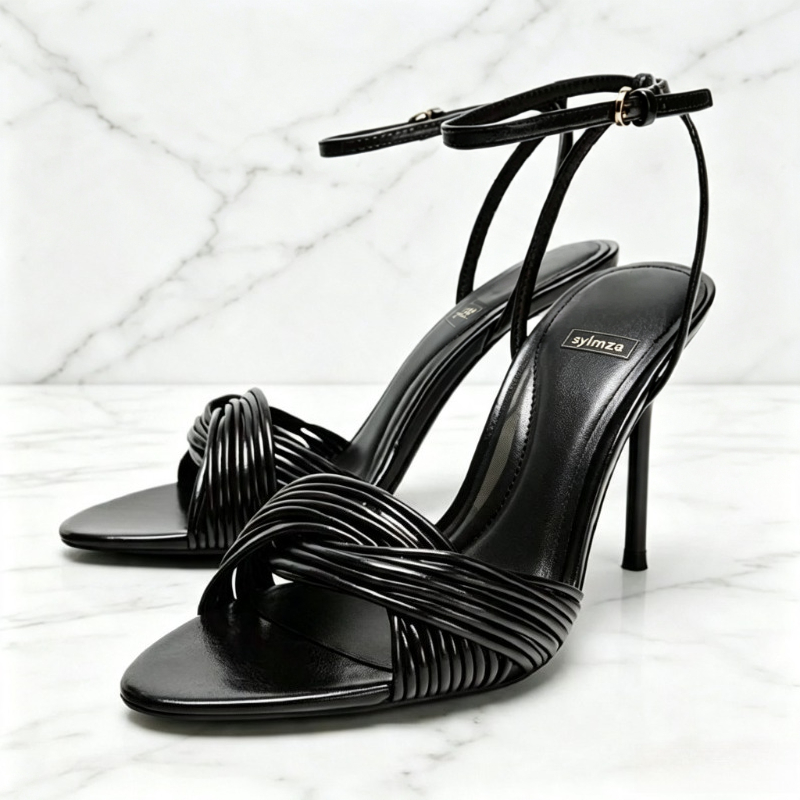 Sandały na szpilce z paskami z – Women'S Fashion Brands recenzja i cena