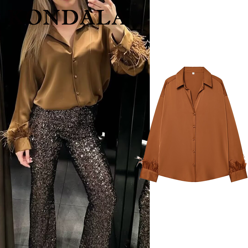 KONDALA Vintage Solid Orange T – Women'S Fashion Trends Fall 2025 recenzja i cena