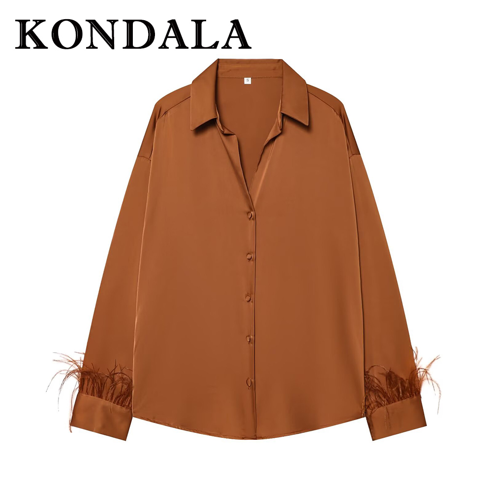 KONDALA Vintage Solid Orange T – Women'S Fashion Trends Fall 2025 recenzja i cena