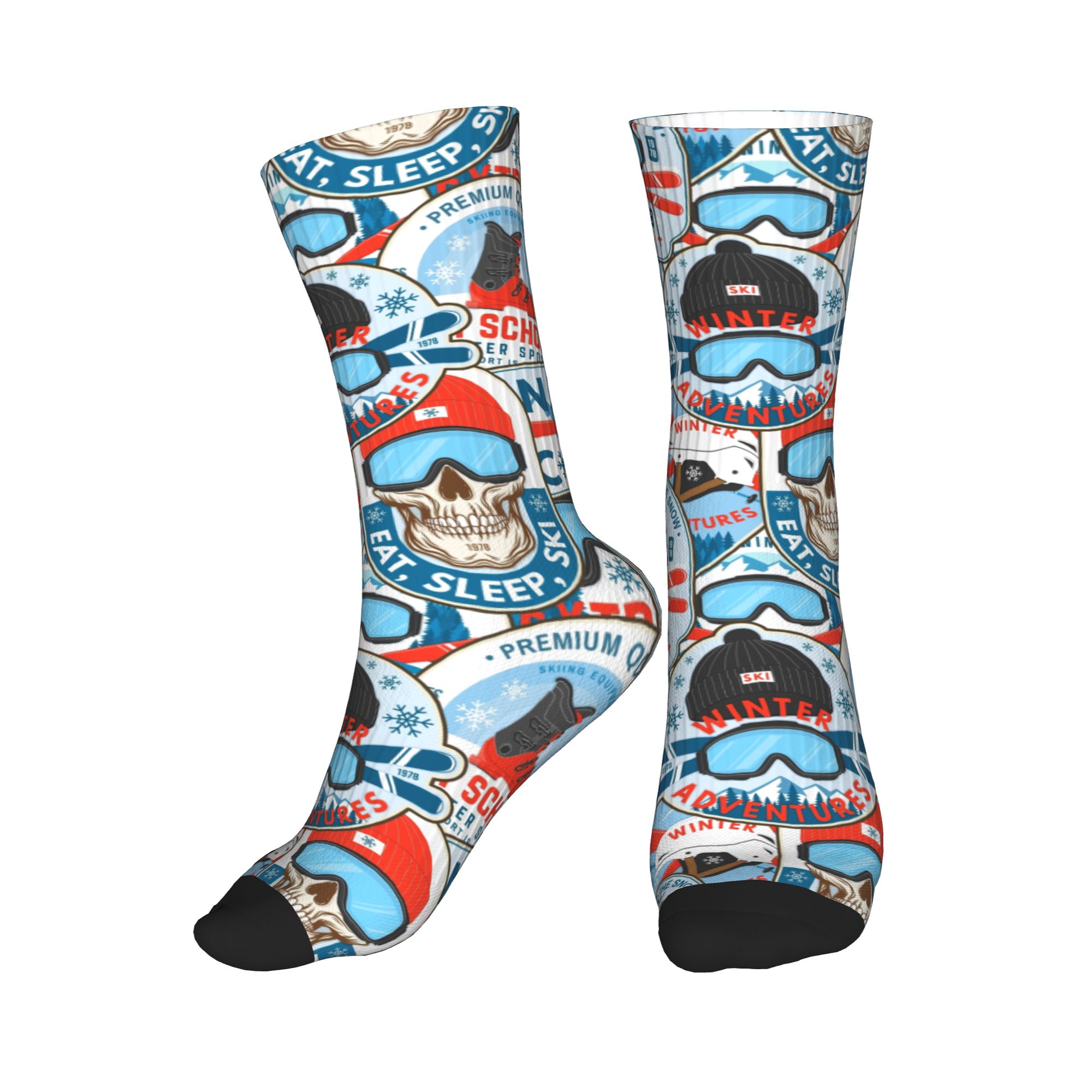 Skarpetki Vintage Red Blue Ski – Women'S Fashion Socks recenzja i cena