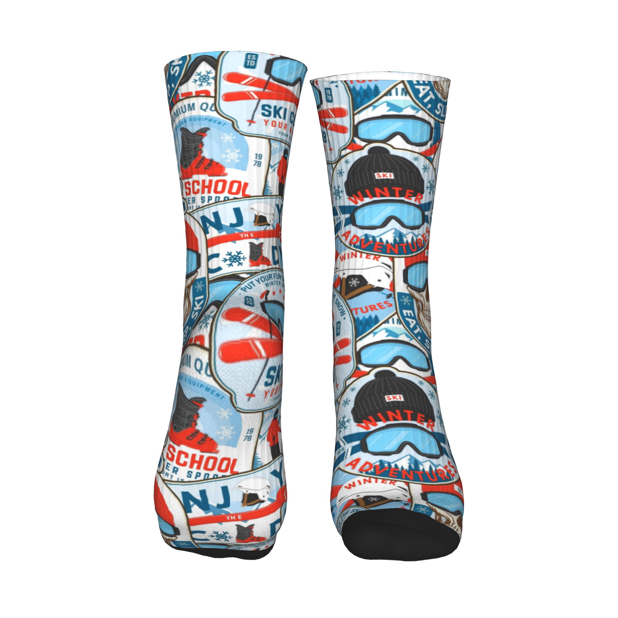 Skarpetki Vintage Red Blue Ski – Women'S Fashion Socks recenzja i cena