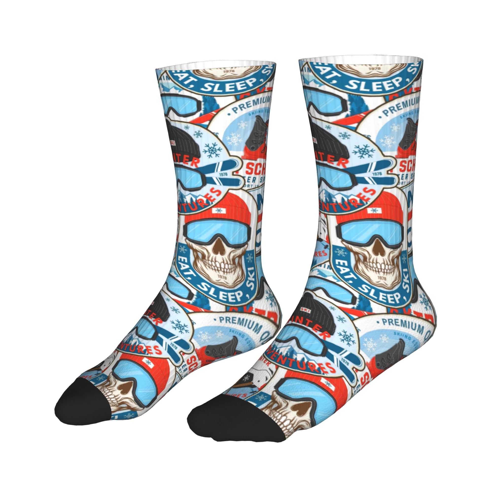 Skarpetki Vintage Red Blue Ski – Women'S Fashion Socks recenzja i cena