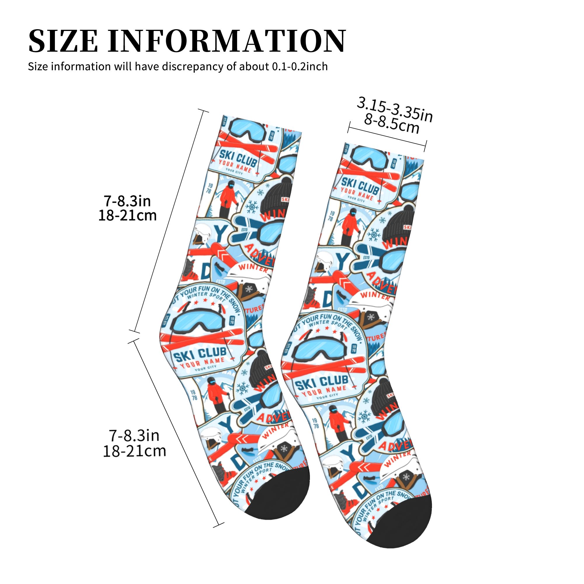 Skarpetki Vintage Red Blue Ski – Women'S Fashion Socks recenzja i cena
