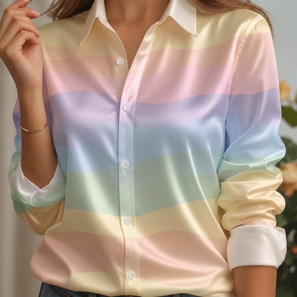 Damska satynowa koszula z klap – Women'S Fashion Essentials recenzja i cena