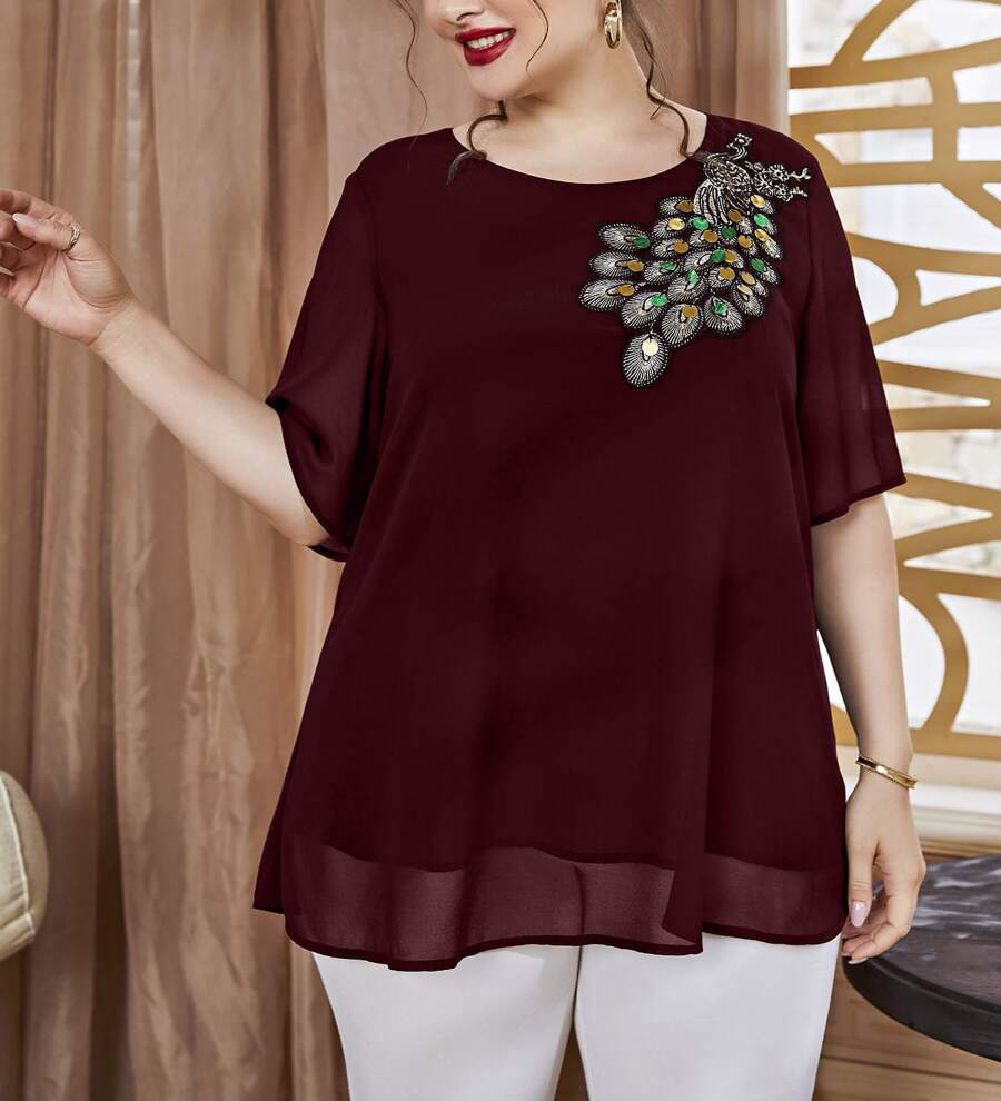 Damska bluzka szyfonowa z haft – Women'S Fashion Essentials recenzja i cena