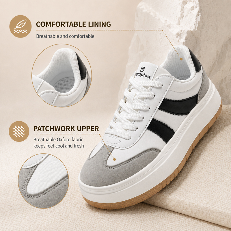 Damskie sneakersy na platformi – Women'S Fashion Walking Shoes recenzja i cena