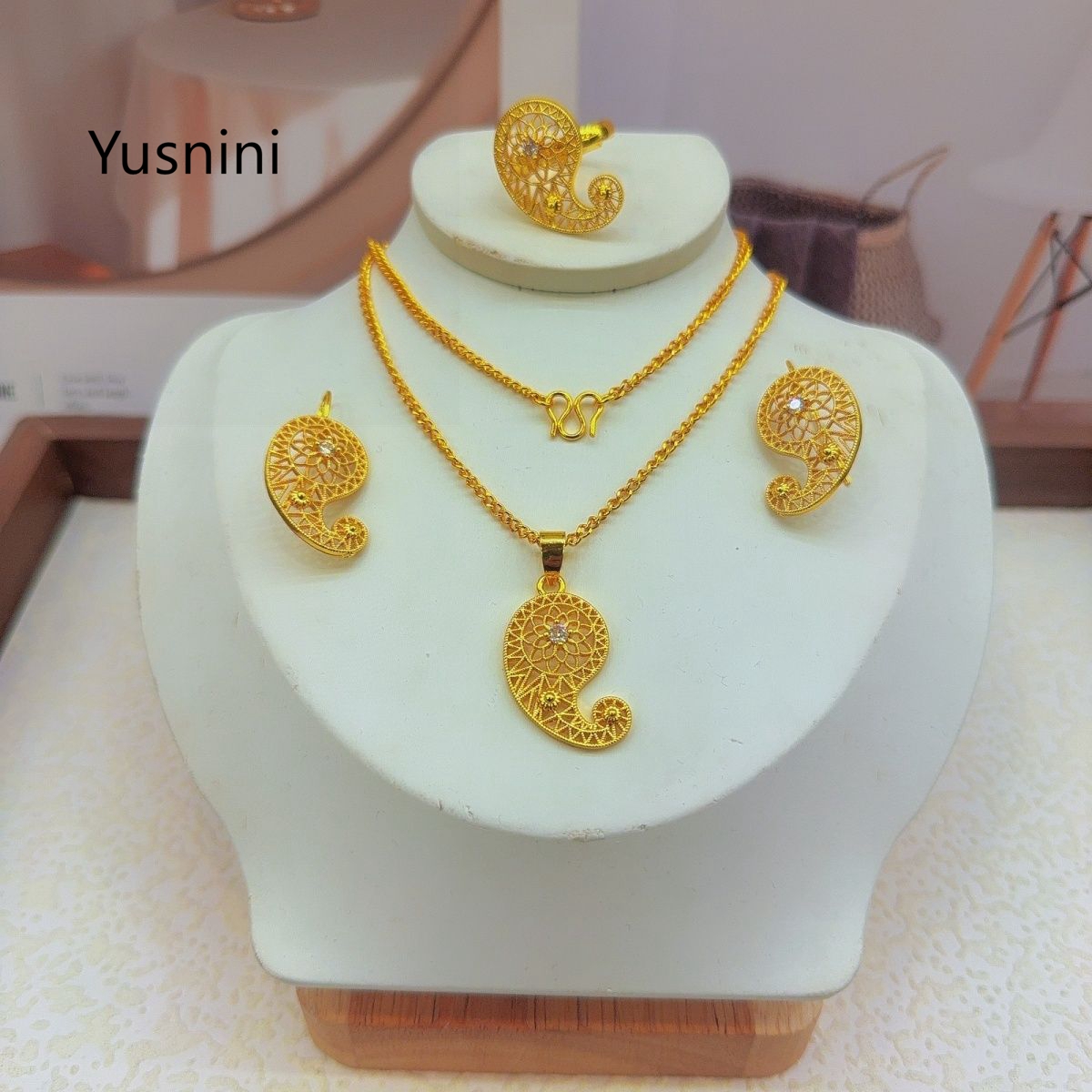 Nowy Modny Luksusowy Dubajski  – Women'S Fashion Rings Gold recenzja i cena