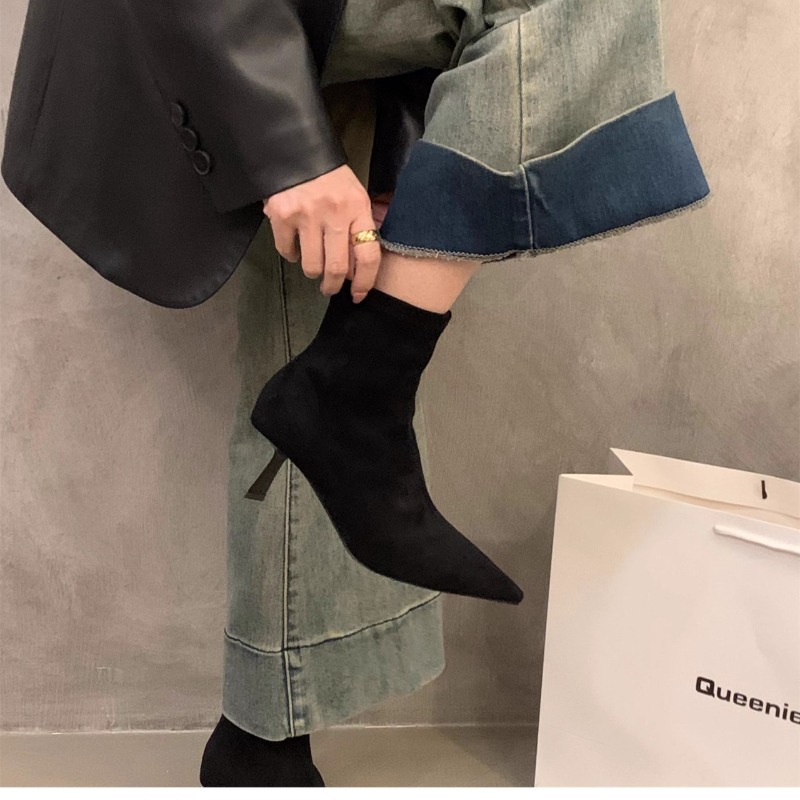 Damskie zamszowe botki do kost – Women'S Fashion Socks recenzja i cena