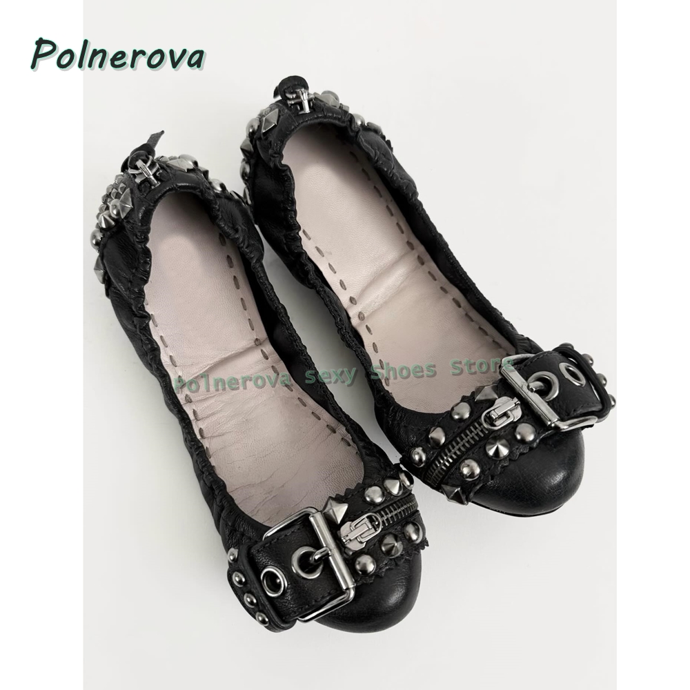Buty Mary Jane z nitowaną klam – Women'S Fashion Walking Shoes recenzja i cena