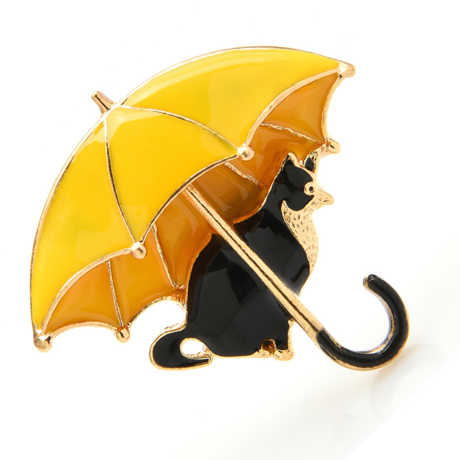 Urocze broszki z kotem pod par – Women'S Fashion Umbrella recenzja i cena