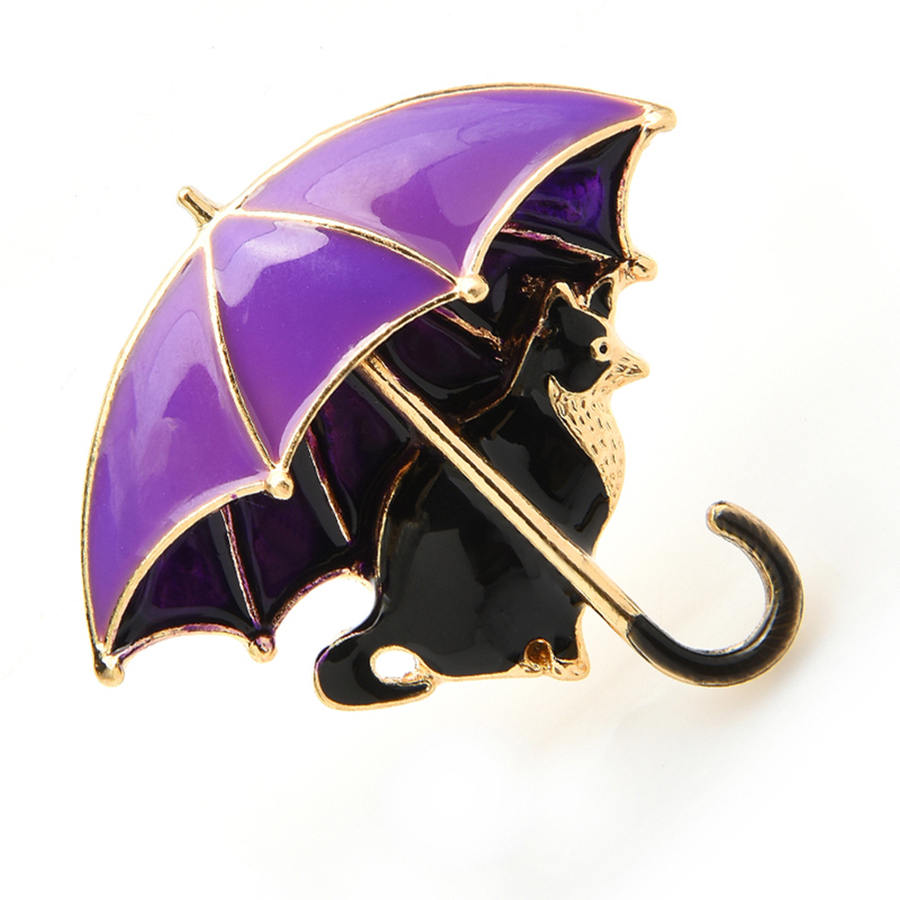 Urocze broszki z kotem pod par – Women'S Fashion Umbrella recenzja i cena