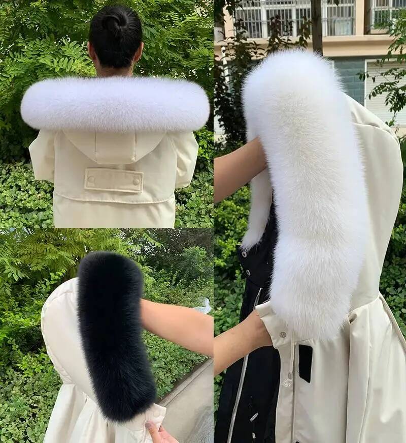 100% Naturalny Kołnierz z Natu – Women'S Fashion Long Coat recenzja i cena