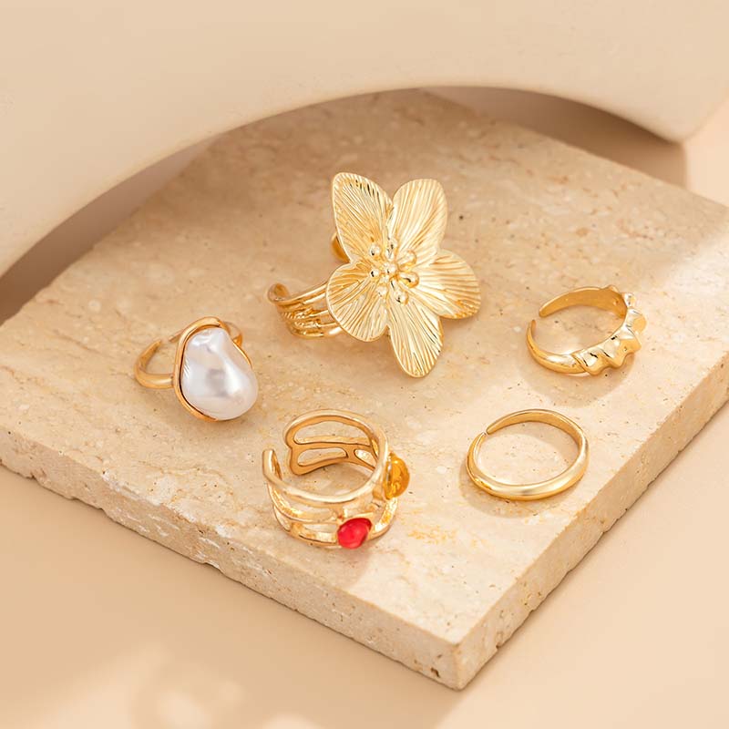 Regulowany zestaw pierścionków – Women'S Fashion Rings Gold recenzja i cena