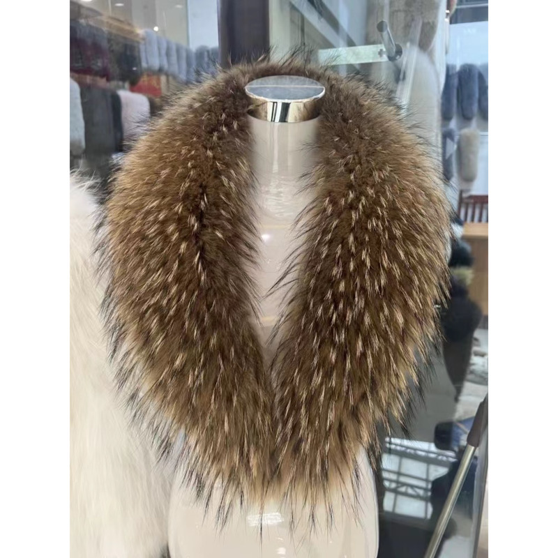 Kołnierz z futra szopa pracza  – Women'S Fashion Long Coat recenzja i cena